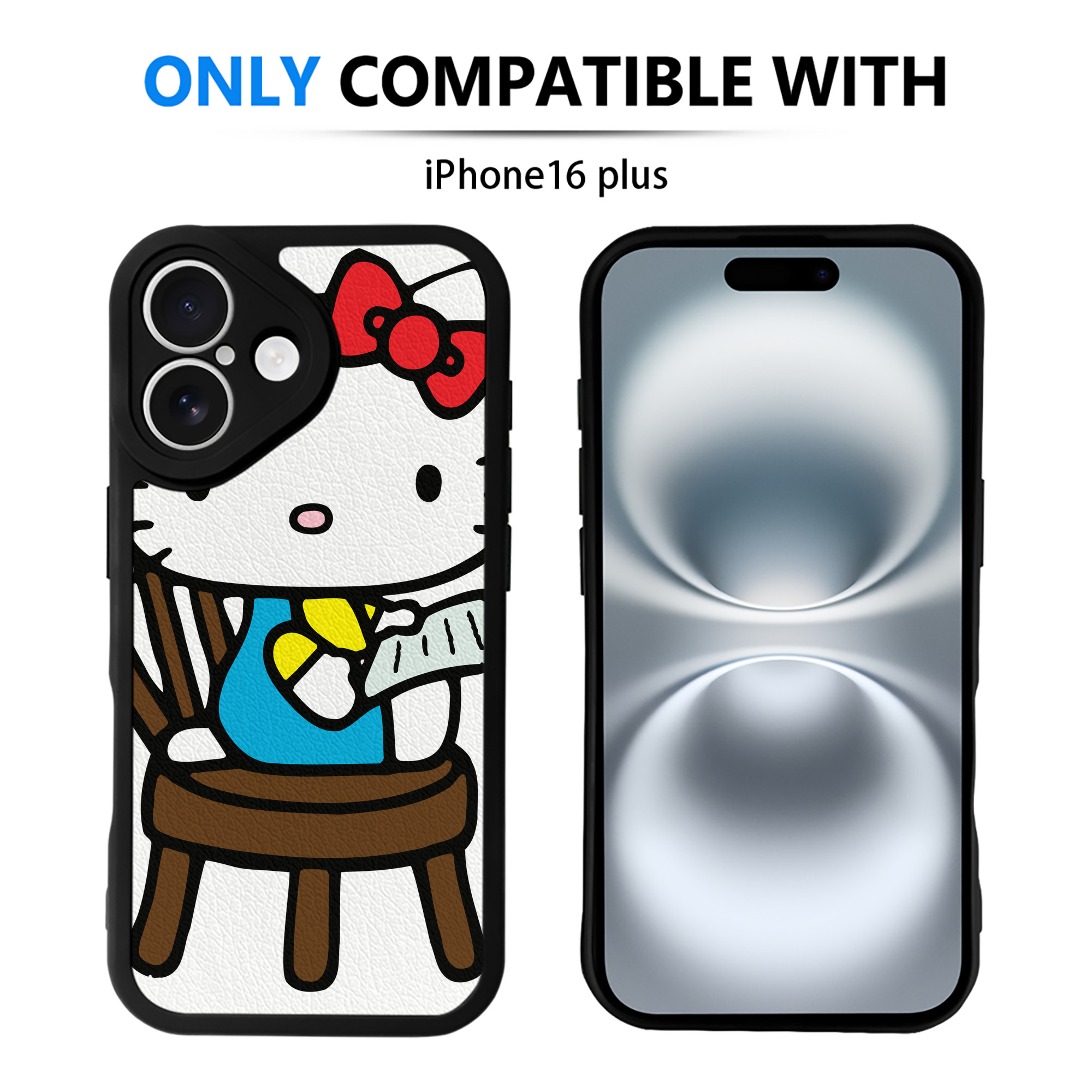 （画像用） Hello Kitty ハローキティ 【iPhone 16シリーズ対応】シリコンスマホケース（レザー調） 材質：シリコン